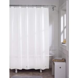 Zenna Home Shower Curtain Liner, Heavyweight Transparent Liner for Showers and Bathtubs with Rustproof Grommets and Weighted Hem, 8-Gauge EVA, 70 x 71 Inches, White