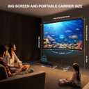 Projector Screen with Stand, Outdoor Projector Screen 16:9 and Tripod Stand, Portable Projection Screen with 1.2 Gain, Lightweight and Compact, Easy Setup, Idea for Home Cinema, Backyard, (120 Inch).