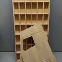 Wood Toy Car Display Rack, Holds 42 Diecast Cars Model Car Display Case 1/64 Scale Toy Cars Organizer Freestanding or Wall-Mounted Toy Car Storage Cabinet