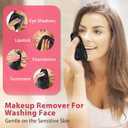 Makeup Remover Cloth, 6" x 6" Makeup Remover Towels Reusable Face Cloth for Washing Face, Makeup Remover Pads Microfiber Face Washcloth with Mesh Bag, 12 Pack, Grey