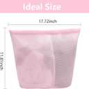 2 Pcs Special Zoning laundry bag for delicates with handles mesh laundry bags washing machine laundry totes travel storage and sorting bag(Pink-Blue)