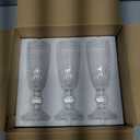 Kingrol 6 Pack 5 Ounces Glass Champagne Flutes, Vintage Sparkling Wine Glasses for Champagne, Cava, Prosecco
