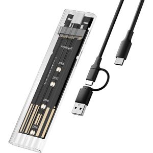 M.2 NVMe SSD Enclosure, High-Speed to USB Enclosure with USB 3.2 Gen 2 10Gbps, Compatibility for NVMe SSD M-Key/(B+M) Key, for 2230/2242/2260/2280 SSDs with C-C to A Cable