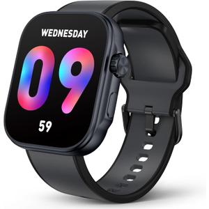 Smart Watch, PPG Blood Pressure Monitor, AI Running Plan, 3ATM Waterproof Fitness Tracker, 1.99" AMOLED Display, Heart Rate Blood Oxygen Sleep Monitoring, Smartwatch Compatible with Android and iOS (Black)