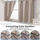 Chyhomenyc Stone Short Blackout Curtains 24 Inch Length, Small Kitchen Curtain Tier Rod Pocket Half Window Curtains for Bathroom Basement Cabinet Camper RV Bunk, 2 PCS, Each 30" Wx24 L