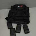 MiR Short Weighted Vest With Zipper Option 20lbs - 60lbs Solid Iron Weights. Workout Vest for Men and Women.