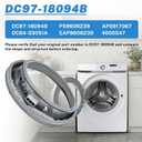 DC97-18094B Washer Door Boot Seal Gasket Kit for Samsung Front Load Washer WF42H5000AW/A2 WF42H5100AW/A2 WF42H5200AF/A2, Includes Spring Expansion Tool & Gloves, Replaces AP5917067 PS9606239