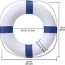 Lifebuoy Set 20Inch Life Preserver Ring and Water Floating Lifesaving Rope 98.4FT,Swim Foam Buoy,Swimming Pool Safety Throwing Ring with Perimeter Rope,Throwable Flotation Device