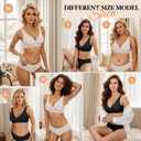 Yusongirl Seamless Low Back Bra Wireless Padded Bralette Thin Straps V Neck Halter Backless Cross Multiway Convertible Bras (Beige, L)