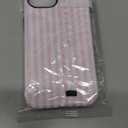 Jusy Compatible with MagSafe Striped Phone Case for iPhone 15, Cute Aesthetic Magnetic Soft TPU and Hard PC Protective Phone Cover for Women Girls (Matte) - Pink and White