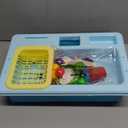 JUKUDAHU Play Sink with Running Water, Play Kitchen Toys Sink for Kids 3 4 5 6 7 Years Old, Electrical Dishwasher, Color Changing Kitchen Accessories, Dishes Games, Gifts for Toddlers 3-5