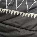 WONGS BEDDING Black Comforter Set Twin, Reversible Boho Triangle Striped Down Alternative Comforter Set for Twin Bed - 2 Pieces (1 Comforter + 1 Pillowcases), Microfiber Bedding Set 68"x 86"