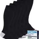 Pembrook Light Compression Socks for Women - 3 Pairs | 8-15 mmHg Cotton Compression Socks Women, Knee High Comfort & Support (Medium)