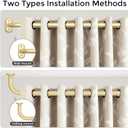 Curtain Rods 36-88 Inch, Gold Wrap Around Blackout Curtain Rods for Windows, 1 Inch Adjustable Heavy Duty Room Darkening Window Treatment Rod for Bedroom, Living Room, Sliding Door