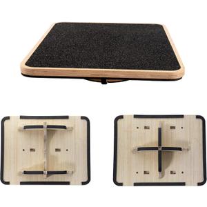 Adult Professional Wooden Balance Board - 350 lbs Non-Slip Balance Board Design, Suitable for Physical Therapy and Under-Desk Use, 2 Simple Setup Methods, Durable and Stable Wooden Board