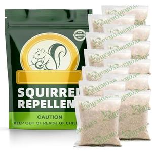 fcesiweg Squirrel Repellent Outdoor, Chipmunk Repellent for Garden, Squirrel Repellant for Bird Feeders/Plants/Yard/Attic, Keep Squirrels Away, Squirrels Deterrent for Garden 12P