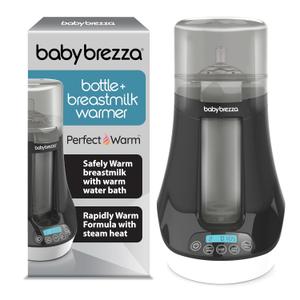 Baby Brezza Fast Baby Bottle Warmer - Baby Milk + Breastmilk Warmer Defroster 2 Unique Temperatures for Breastmilk + Formula - Universal Fit for All Bottles, Bags + Jars (Pack of 1)