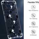 2 x for Google Pixel 7a Case Halloween Pumpkin Skull, Cute Design Girls Shockproof Soft Slim Women Mobile Back Cover Clear Phone Case for Google Pixel 7a (black pumpkin bat)