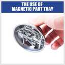 HORUSDY Magnetic Tray | 3-Piece | Round Magnetic Parts Tray | 3 Inch 4 Inch 6 Inch Magnetic Tray for Mechanic's | Stainless Steel