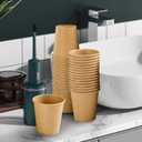 Clawsoff 300 Pack 3 oz Paper Cups, Disposable Kraft Small Bathroom Cups 3 Ounce, Hot/Cold Beverage Cups for Home, Kitchen, Party