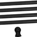 POPETPOP Telescoping Stainless Steel Flagpole Installation Kit Rv Flag Pole Flag Pole for Outdoor Use (Black)