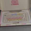 YUNZII C75 Wireless Mechanical Keyboard,75% Layout, Hot-Swappable NKRO,BT5.0/2.4G/USB-C Mode,Dye-Sub PBT MOA Keycaps,RGB Gasket Mount,Cute Cake Design for Mac/Win/Gaming (Beige, Candy Switch)