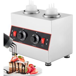 Electric Cheese Sauce Warmer Nacho Cheese Dispenser Warmer with 22oz Bottle, Bottle Warmer for Chocolate Hot Fudge Caramel 86-185 110V