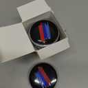 4PCS M 3 Color Wheel Center caps with Same Logo tire Valve caps Cover Original Vehicle Replacement 2.7in/68mm Center Wheel hub Rim Cover