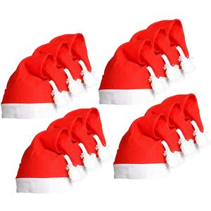 The Dreidel Company Red Christmas Santa Clause Hat, Xmas Hat for Unisex Adults and Kids, Festive Party, 18" (6-Pack)