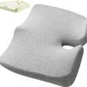 Badink Extra Large Memory Seat Cushion, Multifunctional for Office or Driving Use, Premium Quality and Durability,Comfortable(21.5 * 17.7 * 4 inches)(Light Gray)