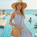 Peicees Crossbody Bag Purse For Women Bohemian Shoulder Bag Woven Crochet Purse For Summer Beach Travel Clutch Handbag