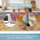Lahome Modern Abstract Runner Rugs with Rubber Backing - 2x8 Colorful Rug Runners for Hallways Non Slip Washable Carpet Runner, Rainbow Soft Non Skid Indoor Long Runner for Bedroom Kitchen