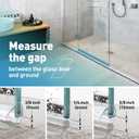 Shower Door Bottom Seal, 1 PCS 3/8" x 36" Shower Door Sweep for 3/8 Inch Glass, Frameless Glass Shower Door Seal Strip, Stop Shower Leaks and Create a Water Barrier