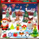 2025 Christmas Advent Calendar, 24 Days Countdown Calendar Jumbo Slow Rising & Mochi Squishy Toys Soft Cute Stress Relief Toys for Kids Girls Boys Teens Rewards Christmas Party Favor Gifts