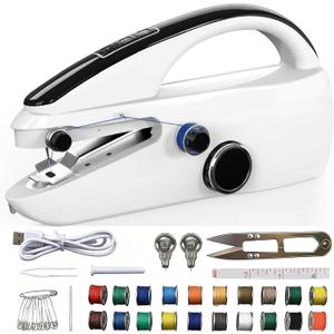 Hand Held Sewing Machines Small Portable Handheld Sewing Machine for Beginners Adult, Easy to Use and Fast Stitch with 2 Speeds, Complete Sewing Kits 20 bobbins