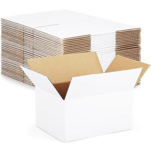 Shipping Boxes Set of 28,White Corrugated Cardboard Box Literature Mailer for Mailing Packing Gifts Small Business (7 X 5 X 4 inches)