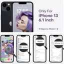 HATOSHI for iPhone 13 Case, Liquid Silicone Upgraded [Camera Protection] with [2 Screen Protectors], Soft Anti-Scratch Microfiber Lining Shockproof Phone Case for iPhone 13 6.1 inch, Midnight Purple