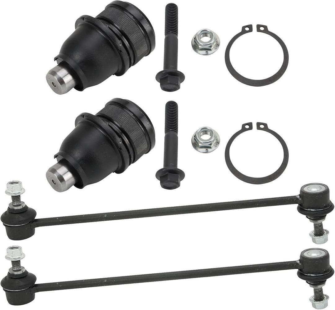 TRQ Front Suspension Kit Ball Joint Sway Bar Stabilizer Link Compatible with 2004-2009 Mazda 3 2006-2015 5