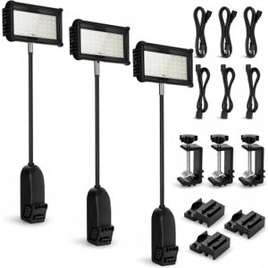 3PCS Trade Show Booth Lights, 2000LM 6500K Connectable Exhibit Arm Lighting