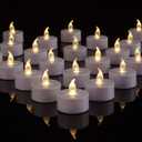 TSLVIC LED Battery Tea Light Candle - 100 Pack Flameless Candles Realistic and Bright Flickering Tealight Long Lasting 200 Hours for Holiday Celebration, Party, Home Decoration Warm White
