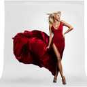 Pure Polyester White Photo Booth Backdrop - 10x12ft Collapsible Screen for Photoshoot, Party and Video