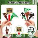 2 x 96 Pcs Football Cupcake Toppers Touchdown Players Flagship Cake Toppers, Football Party Decorations for Sports Theme Baby Shower Birthday Sign Birthday Decor Party Decor Party Supplies