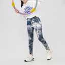 4 Pack Girls Printed Leggings Soft Yoga Pants Kids Tie-Dye Leggings (5-6 Years, Multicolor 1)