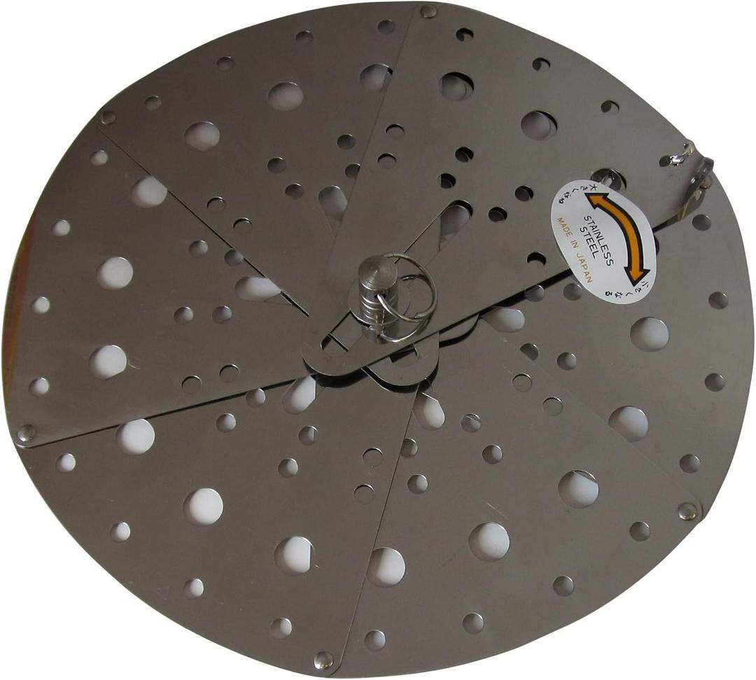 Industry Tamahashi FO-1 Free Size Drop Lid, 5.5-9.1 inches (140-230 mm), Stainless Steel, Japan