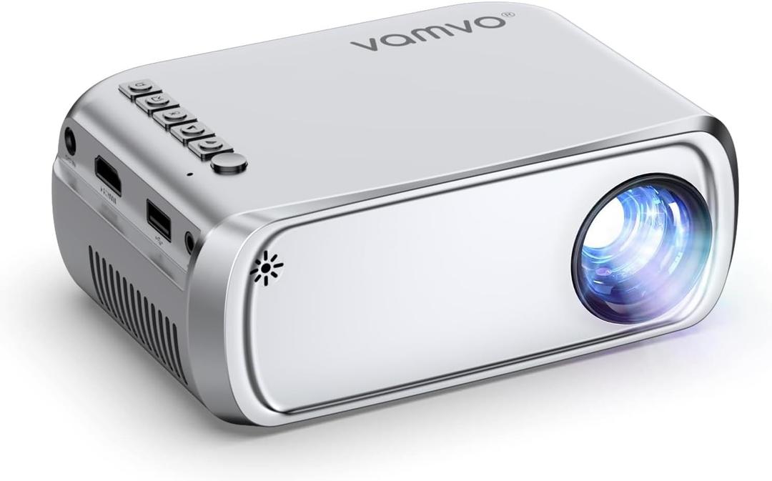 Vamvo Projector Mini Portable Video Projector, Movie Projectors For Home Theater Compatible with HDMI/TYPE-C/USB/VGA/AV/Smartphone/TV Box/Laptop/ iOS/Android