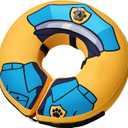 BENCMATE Inflatable Dog Cone Collar Alternative, Soft Dog Cone for Small Medium Large Dogs and Cats, Neck Recovery ECollar Donut Collar After Surgery (XLarge, Police Officer)