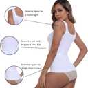 YIOIOIO Women Shapewear Tank Tops Tummy Control Compression Tops seamless Body Shaper Camisole (Black, XL)