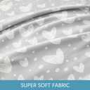 Pregnancy Pillow Cover U-Shaped (ONLY Pillowcase), Super Soft Replacement Cover Fits Most 55/57 Inch Maternity Pillow, Full Body Pregnancy Pillow Case, Universal Fit, Grey Hearts Print