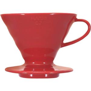 Hario V60 Ceramic Coffee Dripper, Size 02, Red