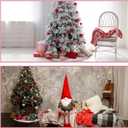 Gejoy Christmas Tree Skirt Jade Fox Velvet Light Pink Mini Tree Skirt for Xmas Party Christmas Decoration Bedroom Home Classroom Corner Decor 12 Inches Gift to Family and Friends